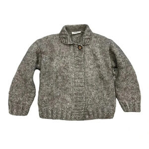 Linda Allard Ellen Tracy Brown Wool Mohair Cardigan Sweater S